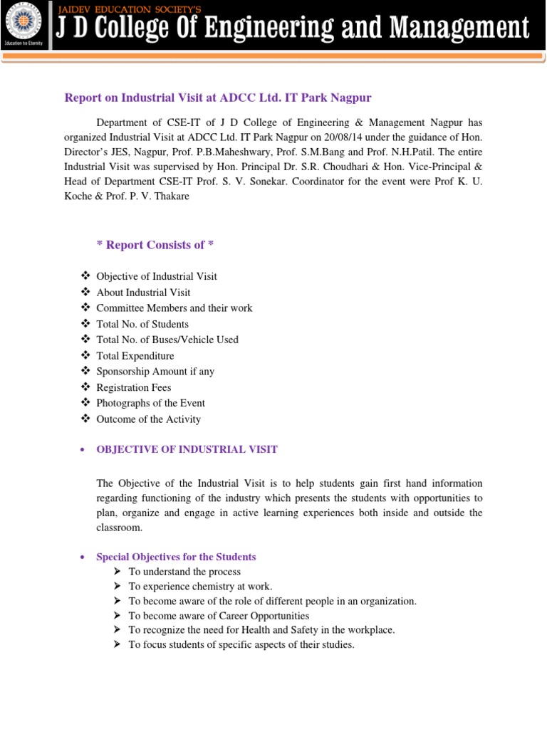 Report On Industrial Visit at ADCC LTD PDF | PDF | Geographic ...