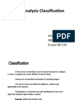 Object Analysis Classification
