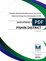 Situational Analysis Report of PPR - District Profile Pishin