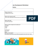 Character Development Worksheet