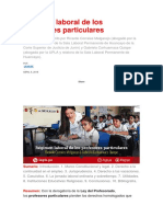 Régimen laboral de los profesores particulares