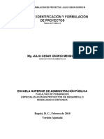 Identificación y formulación de proyectos: Julio César Osorio M