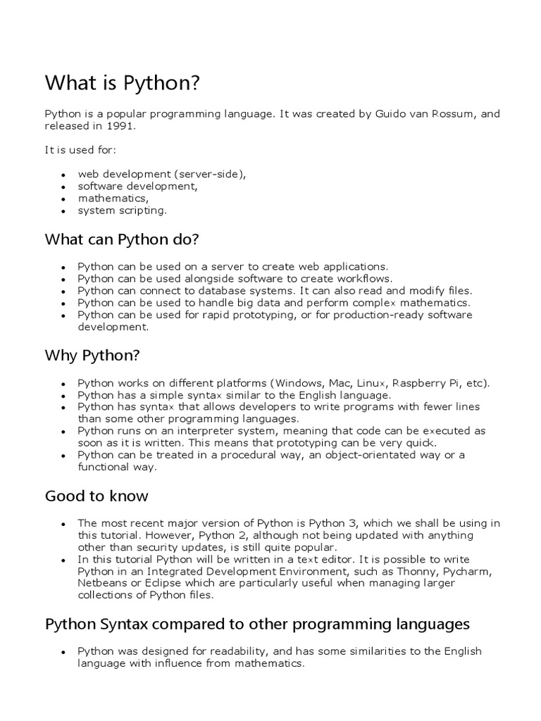 Python W3 School | Download Free PDF | Data Type | Integer (Computer ...