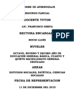 Informe de Aprendizaje Segundo Parcial 2015