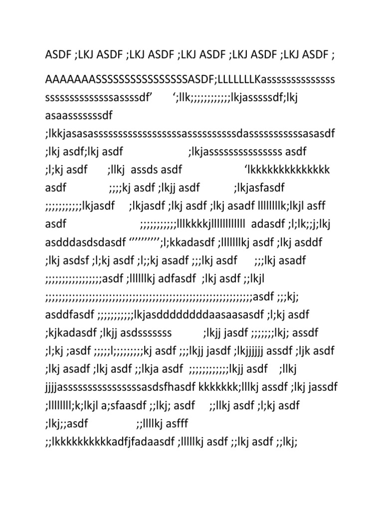 ASDF Typing Practice Document | PDF | Military Forces | Defense