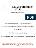 Additional - Lecture BOI 205 Central Limit Theorem (CLT)