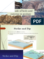Attitude of Beds and Outcrop in Geology