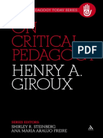 (Critical Pedagogy Today 1) Henry A. Giroux - On Critical Pedagogy-Continuum (2011) PDF