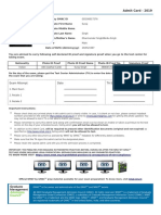 Exam Admit Card PDF