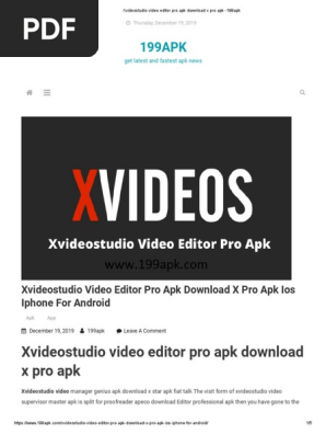 Xvideostudio Video Editor Pro Apk Download X Pro Apk 199apk Ios Information Appliances