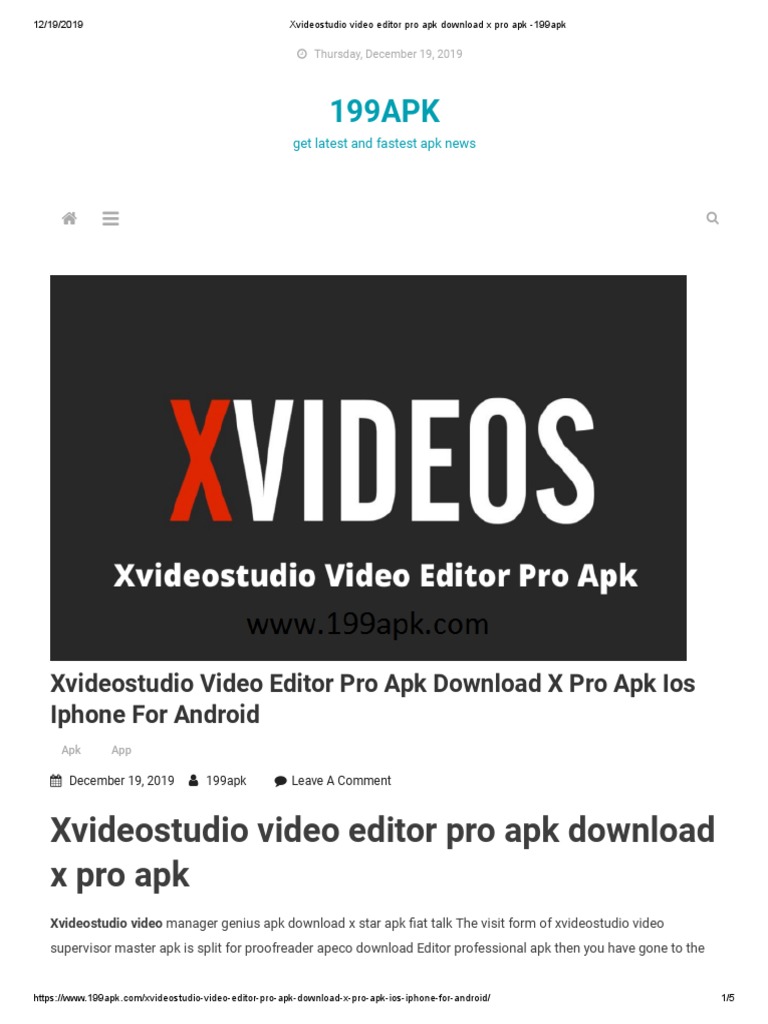 Xvideostudio Video Editor Pro APK Download PDF Ios Information