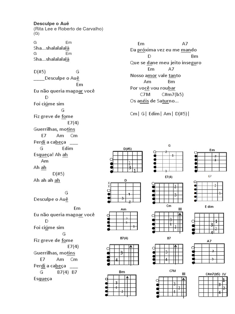 Cifras e Letra de 