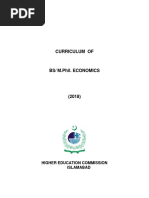 Curriculum of Economics PDF