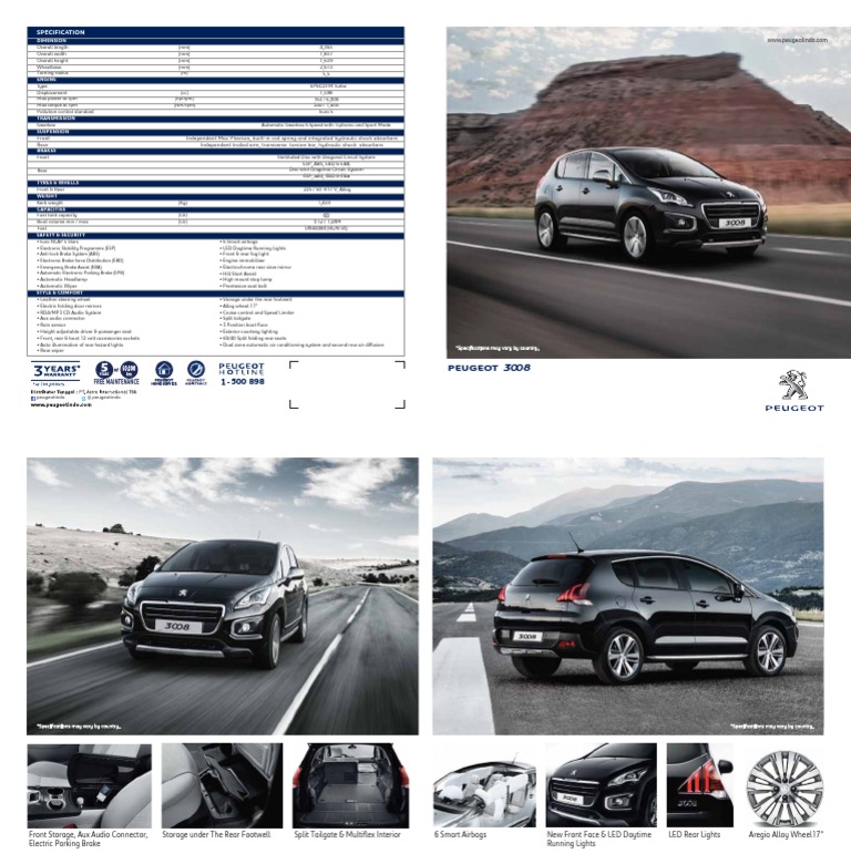 Peugeot 3008 PDF PDF Anti Lock Braking System Automatic Transmission