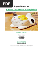 Report Writing On Chinese Toys Market in Bangladesh