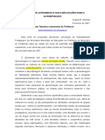 Letramento - Projeto Tematico Letramento Do Professor