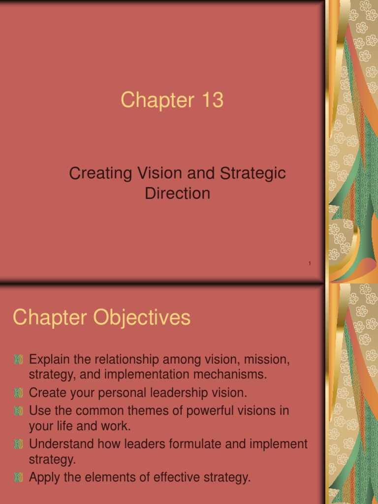 (ENG) (CH.13) Creating Vision and Strategic Direction | PDF | Strategic
