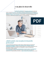 Cómo Hacer Un Plan de Desarrollo Profesional