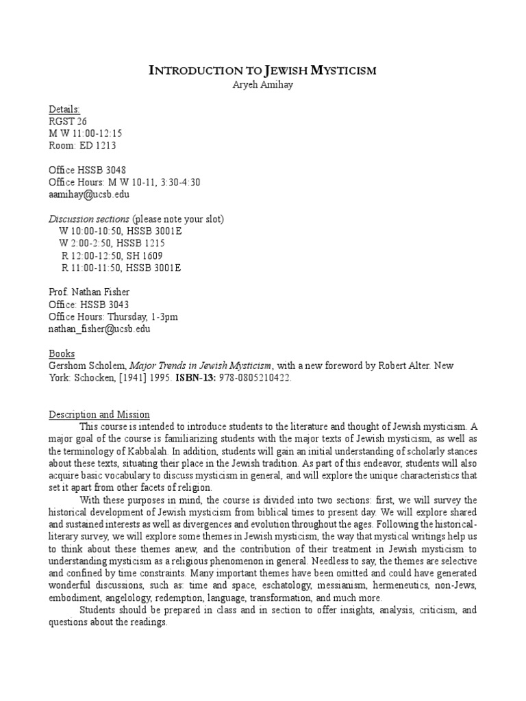 Introduction To Jewish Mysticism | PDF | Kabbalah | Zohar