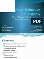 Stereo Vision-Estimation of Disparity: Advanced Computer Vision Course MEC - 301/2