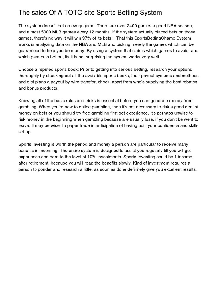 Sports betting systems review