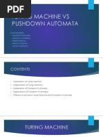 TURING MACHINE VS PUSHDOWN AUTOMATA