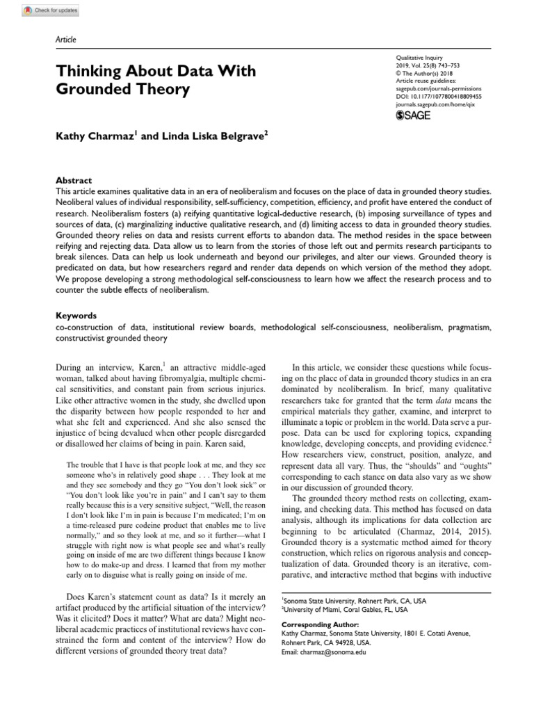 00thinking About Data With Grounded Theory | PDF | Qualitative Research ...