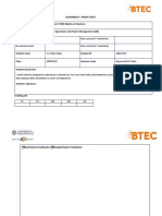 Operations and Project Operations - Assignment 1