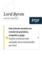 Lord Byron: Sus Frases y Sentencias