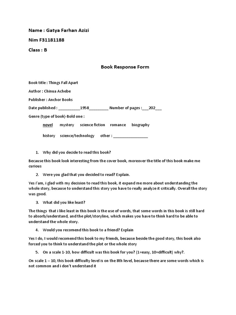 CR Book Response | PDF