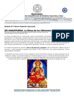 Sri Annapurna La Diosa de Los Alimentos y La Nutrición Por Vaidya Mauricio Leon