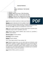 Audiencia preliminar por agresión sexual a menor