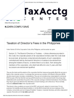Taxation of Director's Fees in The Philippines - Tax and Accounting Center, Inc