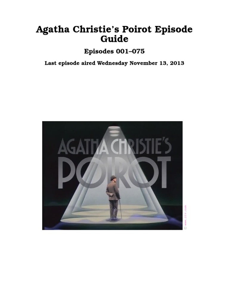 Poirot Episode Guide Pdf Hercule Poirot Crime Books