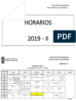 Horarios Facultad Psicología 2019-II