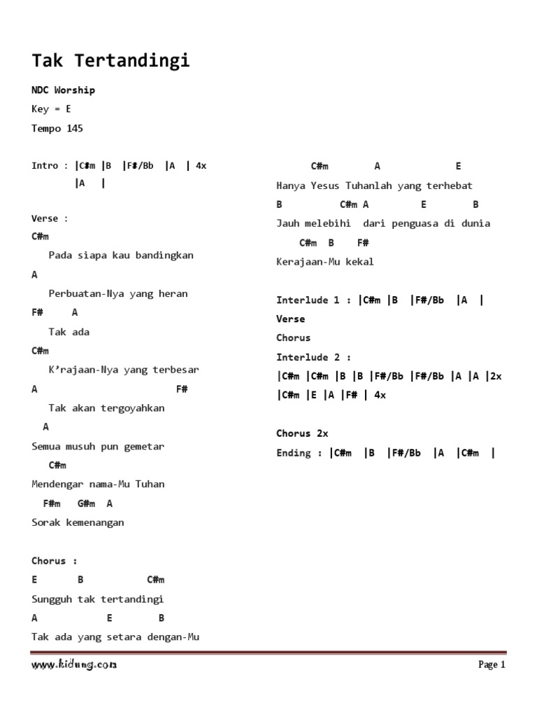 Tak Tertandingi Ndc Worship