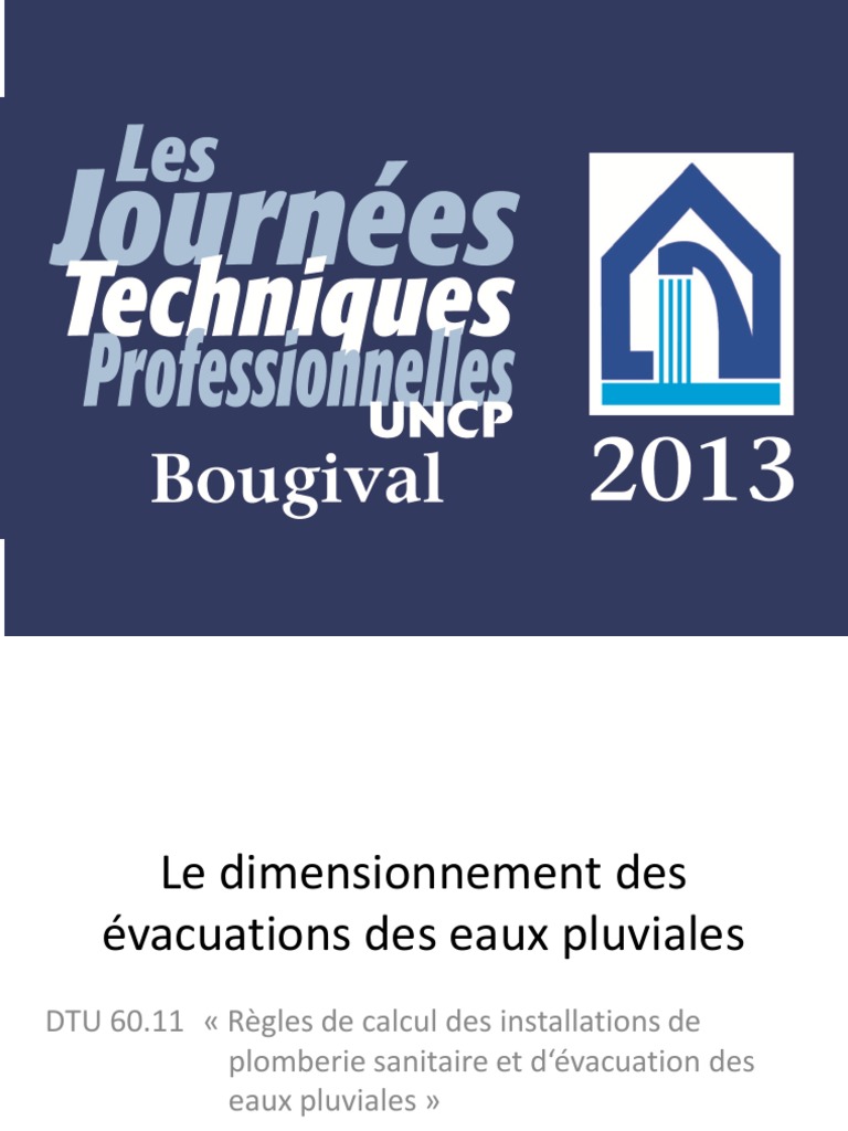 DTU 60 11 Eaux Pluviales PDF | PDF | Drainage | Pluie