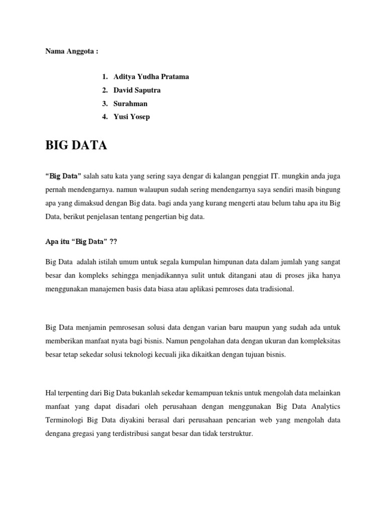 Memahami Big Data dan Isu Terkaitnya | PDF | Bisnis | Komputer
