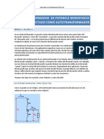 El Transformador de Potencia Monofasico Conectado Como Autotransformador