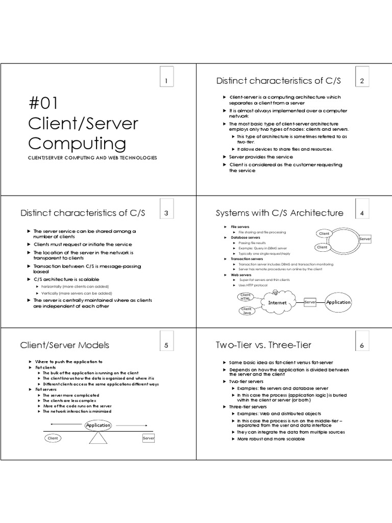 01 - Client Server Computing PDF | PDF | Web Server | Internet & Web
