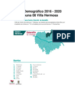 Perfil Demográfico 2016 - 2020 Comuna 08 - Villa Hermosa