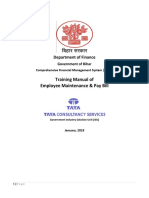 Bihar CFMS Employee and PayBill Training Manual