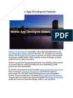 Mobile App Developers Ontario