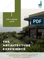 The Architecture Experience - Sri Lanka October 2019 Brochure