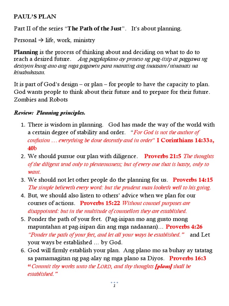 Paul's Strategic Planning for Ministry | PDF | Paul The Apostle ...