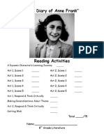 Anne Frank Worksheet
