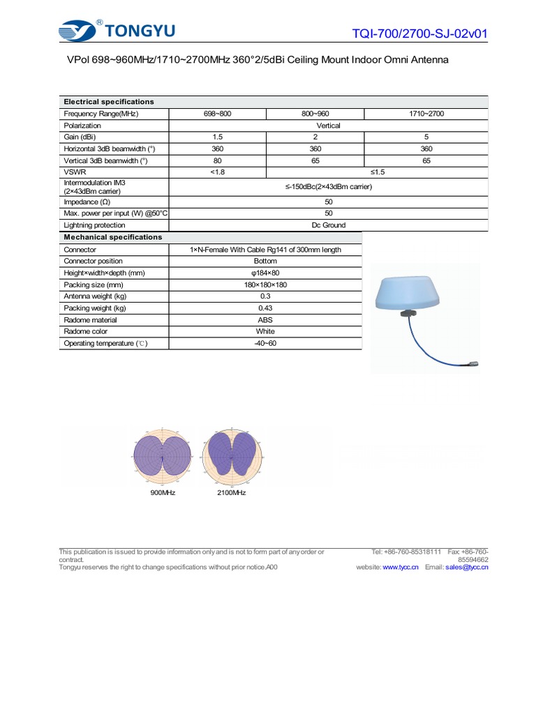 TQI700 2700SJ02v01 PDF | PDF | Antenna (Radio) | Electricity