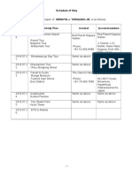 Sample Accomplished Daily Schedule