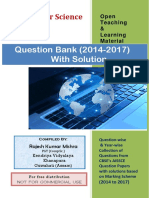 Computer Science Class 12 Question Bank Sol (2014-17)