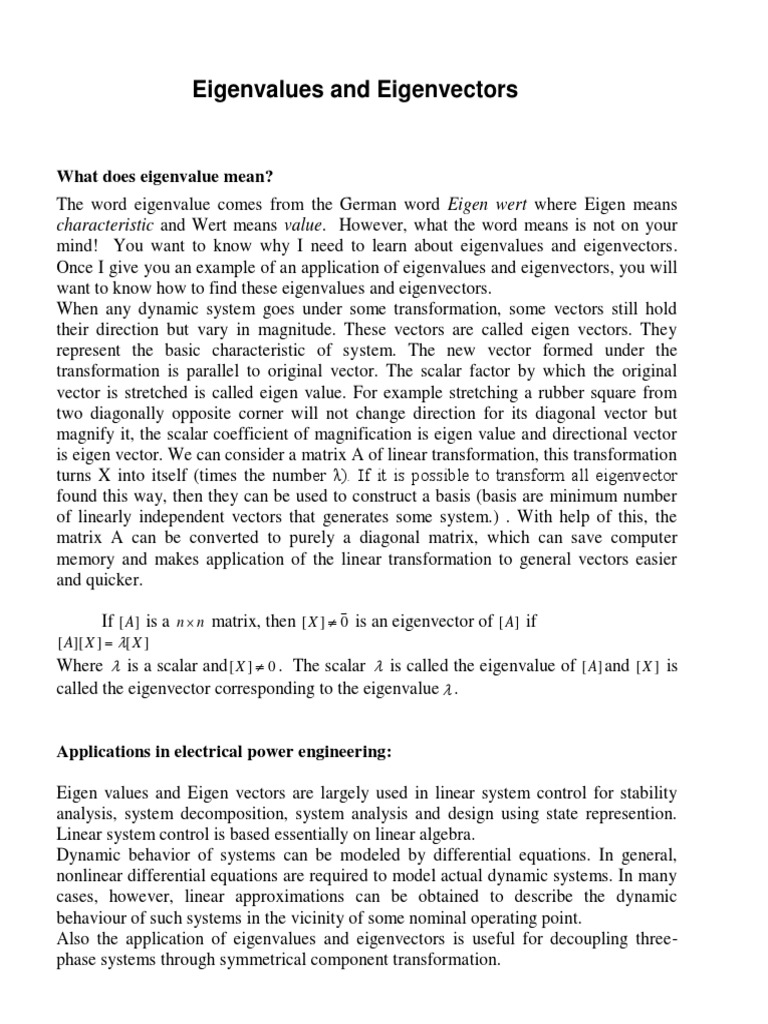 Matlab Report1 | PDF | Eigenvalues And Eigenvectors | Matrix (Mathematics)